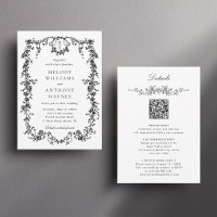 All in One French Victorian Black & White Wedding
