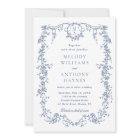 All in One French Victorian Blue Floral Wedding 