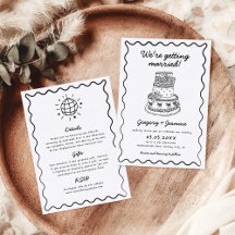 All In One Hand Drawn Whimsical Quirky Wedding