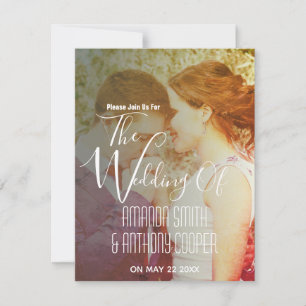 All in one info rsvp and wedding budget invitation
