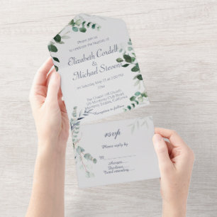All in One Invitation, Paper: Matte, Envelopes: No All In One Invitation
