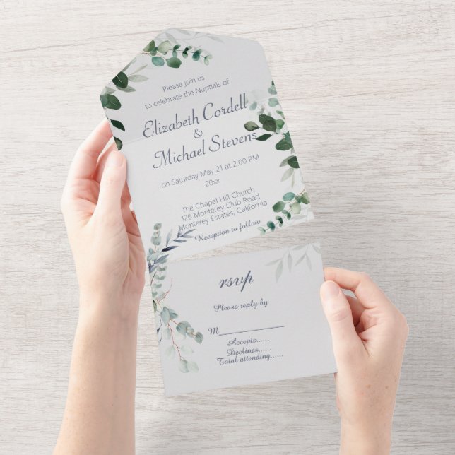 All in One Invitation, Paper: Matte, Envelopes: No Invitation (Tearaway)