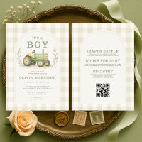 All in One It's a Boy Tractor Baby Shower