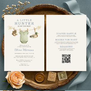 All in One Little Duck Hunter Baby Shower Invitation