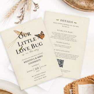 All in One Little Love Bug Baby Shower Invitation
