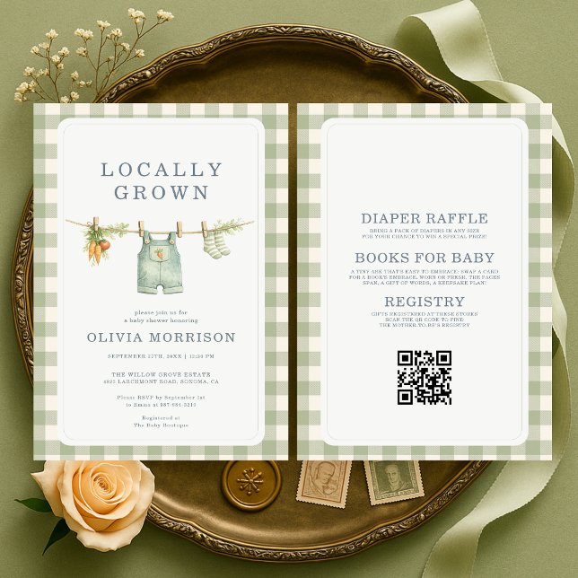 All in One Locally Grown Baby Shower Invitation (Creator Uploaded)
