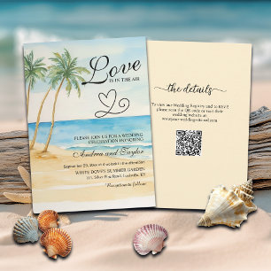 All in One Love is in the air QR Code Wedding Invitation