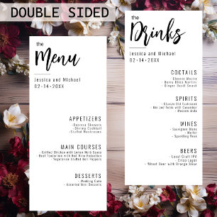 💍All in one Menu & Drinks menuMinimalist Elegant 