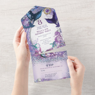 ALL IN ONE Mermaid Under the Sea Invitation
