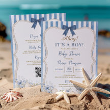 All In One Nautical Boy Sailor Bear Baby Shower