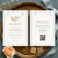 All in One Oh Boy Blue Aeroplane Baby Shower