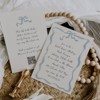 All in One Romantic Bow Handwritten Bridal Shower