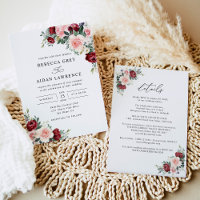 All In One Rustic Burgundy Blush Floral Wedding
