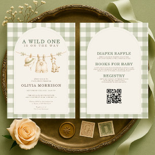 All in One Safari Jungle Baby Shower Invitation