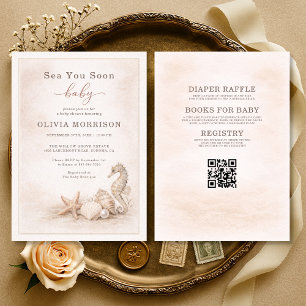 All in One Sea You Soon Baby Baby Shower Invitation