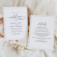 All-In-One Simple Classic Black & White Wedding