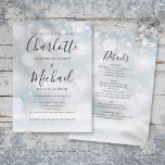 All In One Snowflakes Winter Wedding Invitation<br><div class="desc">Featuring signature style names,  this elegant winter wedding invitation can be personalised with all your special wedding day information on the reverse including your RSVP,  accommodation,  and additional details. Designed by Thisisnotme©</div>