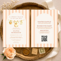 All in One Sweet Peach Stripes Baby Shower