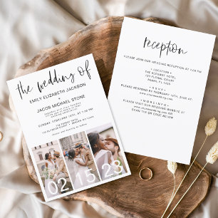All in One The Wedding of Minimalist Invitation