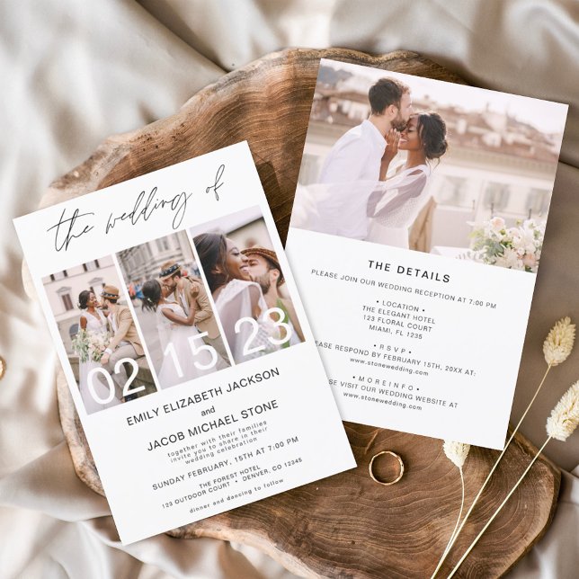 All in One The Wedding of Photo Simple Minimalist Invitation (Creator Uploaded)