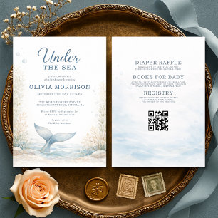 All in One Under the Sea Ocean Baby Shower Invitation