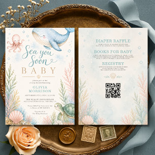 All in One Under the Sea Ocean Baby Shower Invitation
