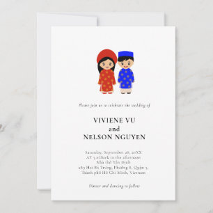 All in One Vietnamese Wedding Invitation
