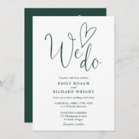 All In One We Do Heart Emerald Green Wedding