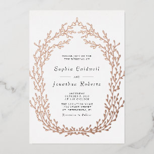 All in One Wedding Botanical Wreath Rose Gold