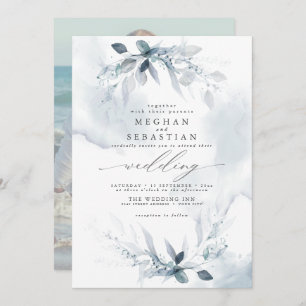 ALL in ONE Wedding custom Dusty Blue  Invitation