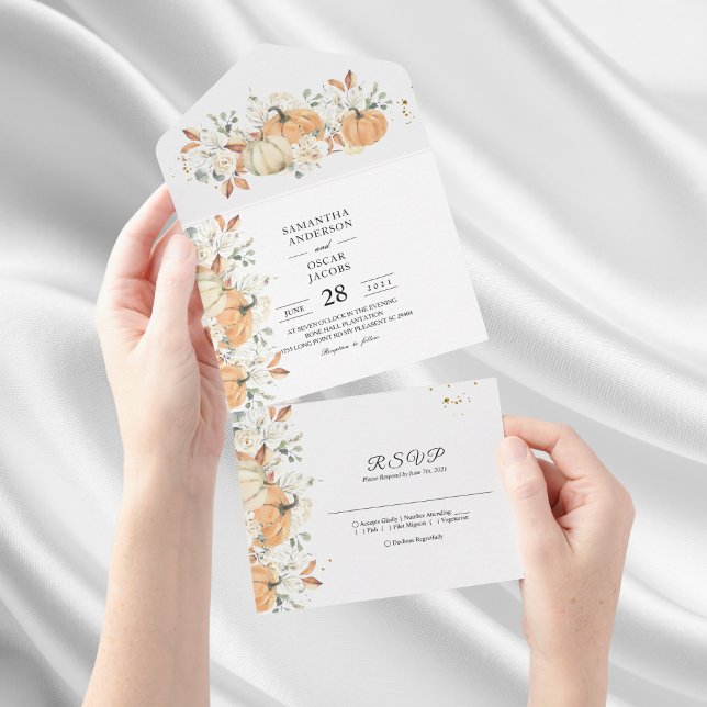 "All-in-One Wedding Invitation | Rustic Autumn  (Creator Uploaded)