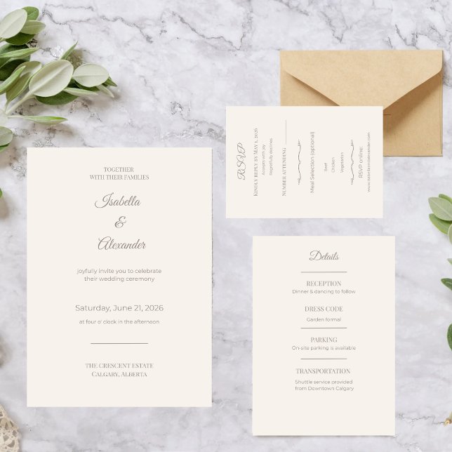 All-in-One Wedding Invitation Suite (All-in-One Wedding Invitation)