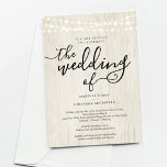 All in One Wedding Invitation with RSVP & Registry<br><div class="desc">A wonderfully simple backdrop to invite guests to your wedding. The light wood background and fairy lights add a lovely rustic barn feel to the invitation. You also get the benefit of this invitation being easy and inexpensive since the format includes RSVP and registry information. You save your self a...</div>