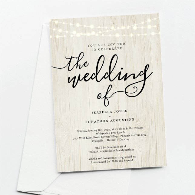 All in One Wedding Invitation with RSVP & Registry (Creator Uploaded)
