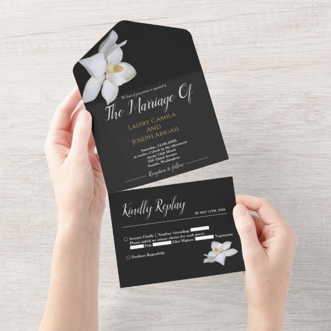 All in One Wedding Invite (Tearaway)