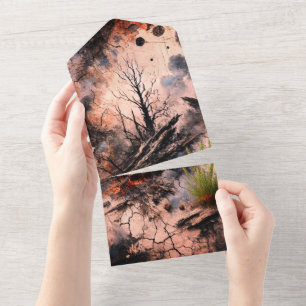 All in One Wedding Invite - Artistic Design