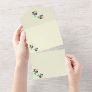All in One Wedding InviteTulips Invitation
