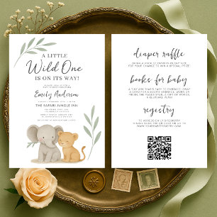 All in One Wild One Baby Shower Invitation