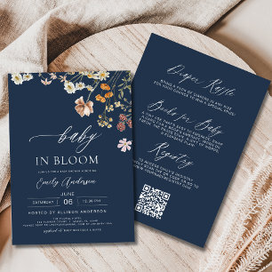 All in One Wildflower Baby in Bloom Baby Shower Invitation