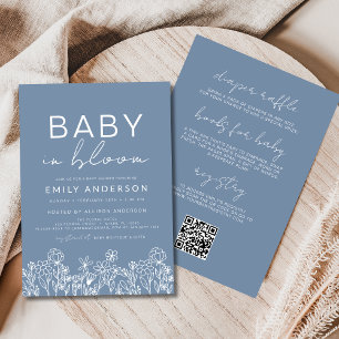 All in One Wildflower Baby in Bloom Baby Shower Invitation