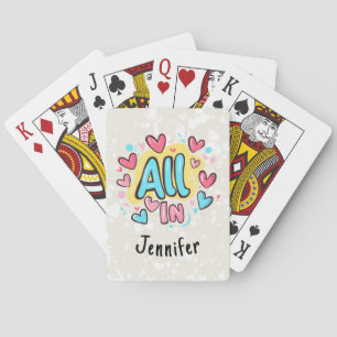 "All In" Personalised Graffiti-Style Playing Cards