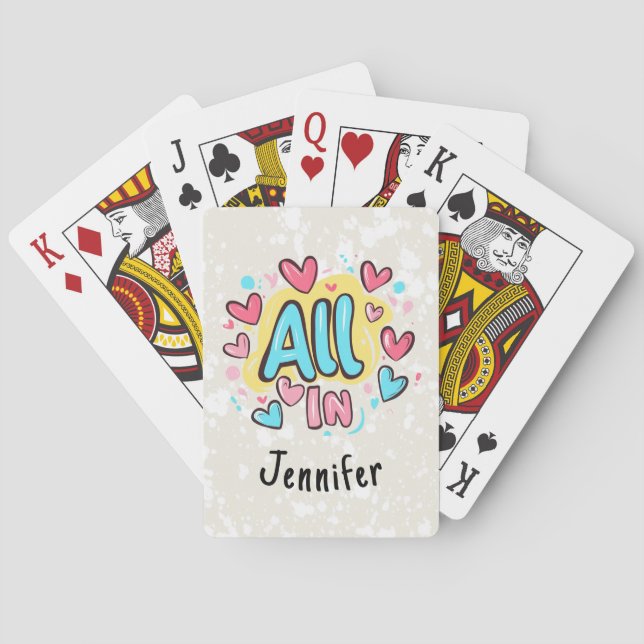 "All In" Personalised Graffiti-Style Playing Cards (Back)