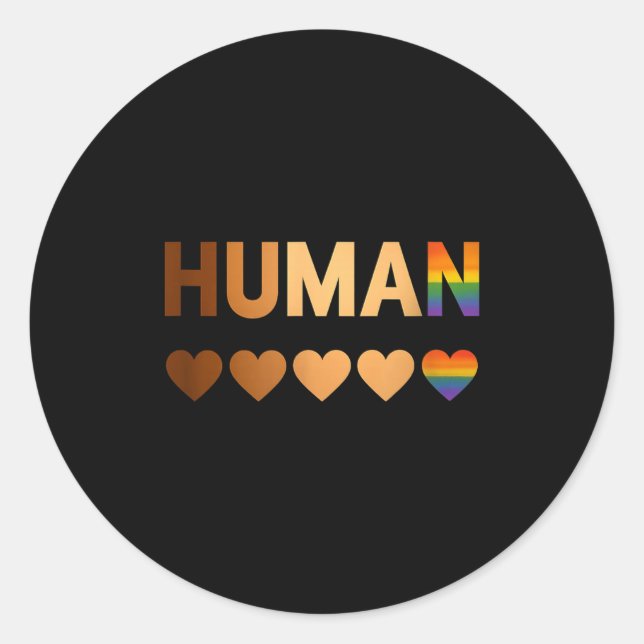 All-inclusive Hearts For Blm Racial Justice &amp;  Classic Round Sticker (Front)