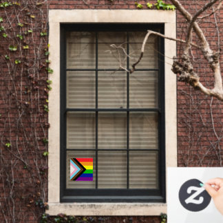 ALL INCLUSIVE RAINBOW FLAG WINDOW CLING