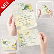 All Inclusive Summer Sunflowers Wedding RSVP