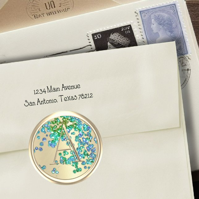 ALL INITIALS Monogram Colourful Glitter Confetti Classic Round Sticker (Creator Uploaded)