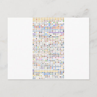 All iPhone / iOS emojis Postcard