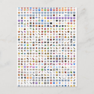 All iPhone / iOS emojis Postcard
