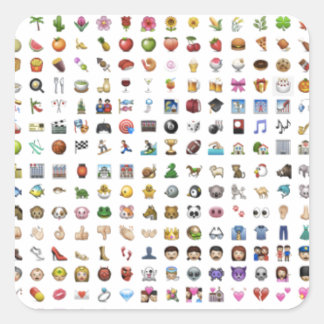 All iPhone / iOS emojis Square Sticker