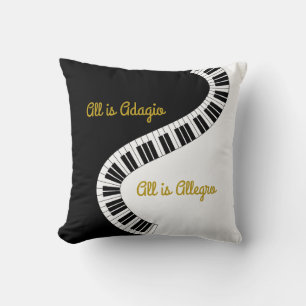 All is Adagio, All is Allegro Piano Christmas Cushion